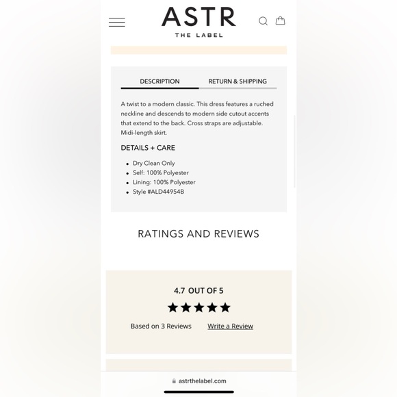 Astr the Label Colette Floral Satin Cutout Midi Dress - Picture 10 of 10